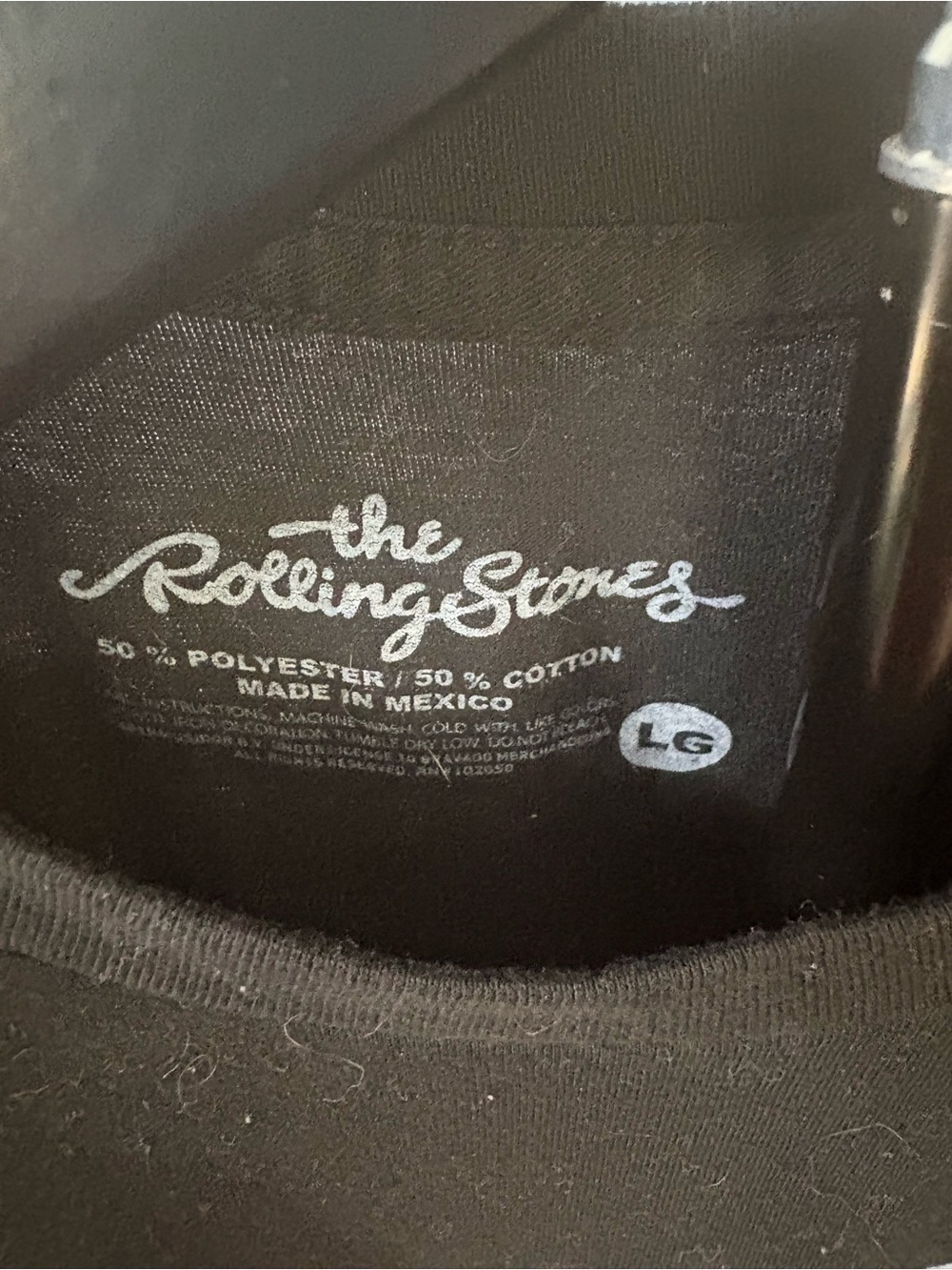 the Rolling Stones Black Tee with Red Tongue Graphic - Picture 2 of 5